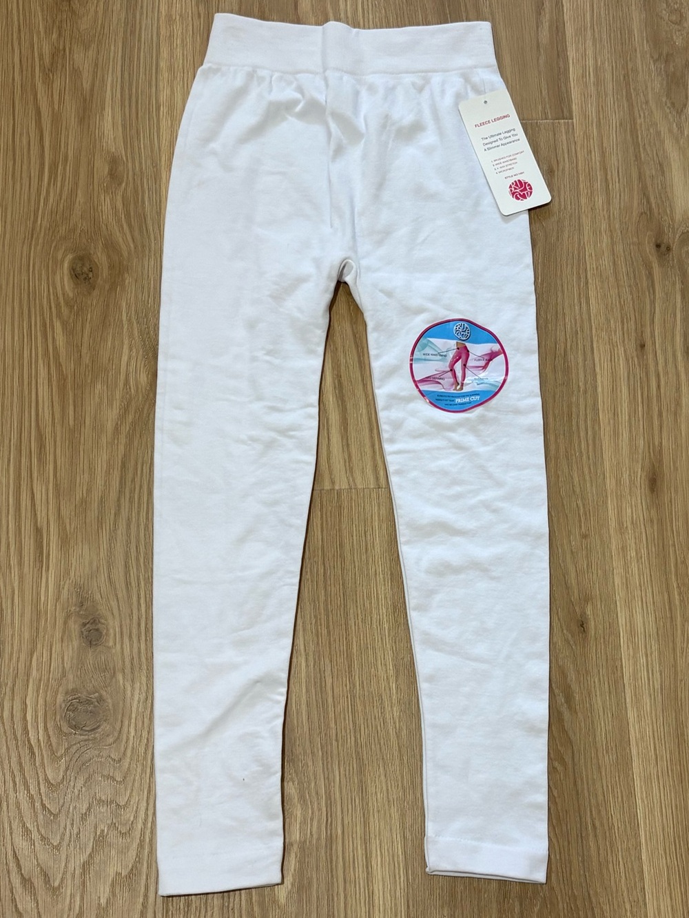 NWT Prime Cut White Fleece Leggings One Size 4-Way Stretch Slimming